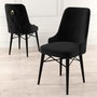Hanah Home Pare - Juego de 6 Sillas en Negro